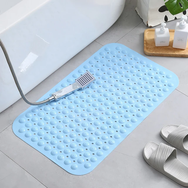 Rectangle PVC Anti-skid Bath Mats Soft Shower Bathroom Massage Mat Suction  Cup Non-slip Bathtub Carpet Large Size - AliExpress