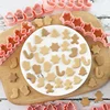 Mini Christmas Cookie Cutters Stamp Xmas Tree Gingerbread Man Pattern Biscuit Embosser Mould Cake Fondant Baking Decorating Tool 2