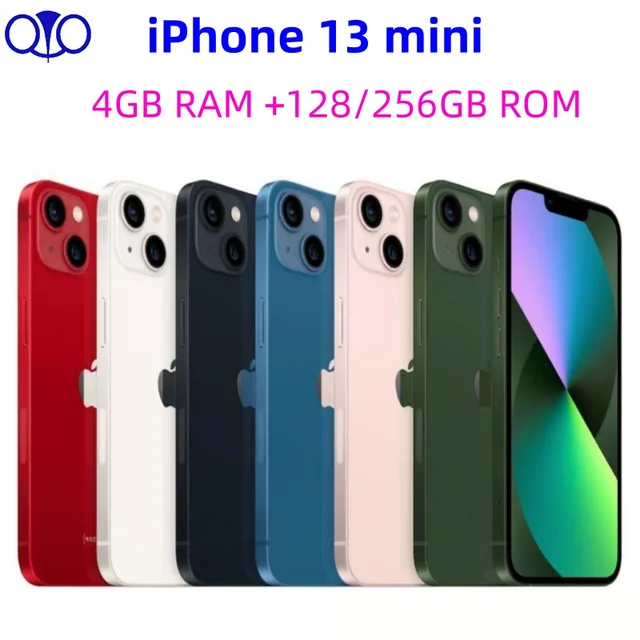 Unlocked 98% New Original Apple iPhone 13 Mini 5.4" 4GB RAM 128/256GB ROM A15 Bionic IOS Face ID NFC 5G Cellphone