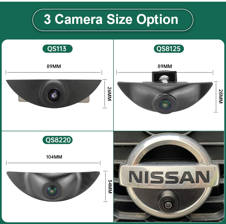 Car Front Camera CCD AHD 1080P Vehicle Car Front View Camera For Nissan Xtrail T30 Tiida Qashqai J10 J11 Pathfinder March Patrol 370Z