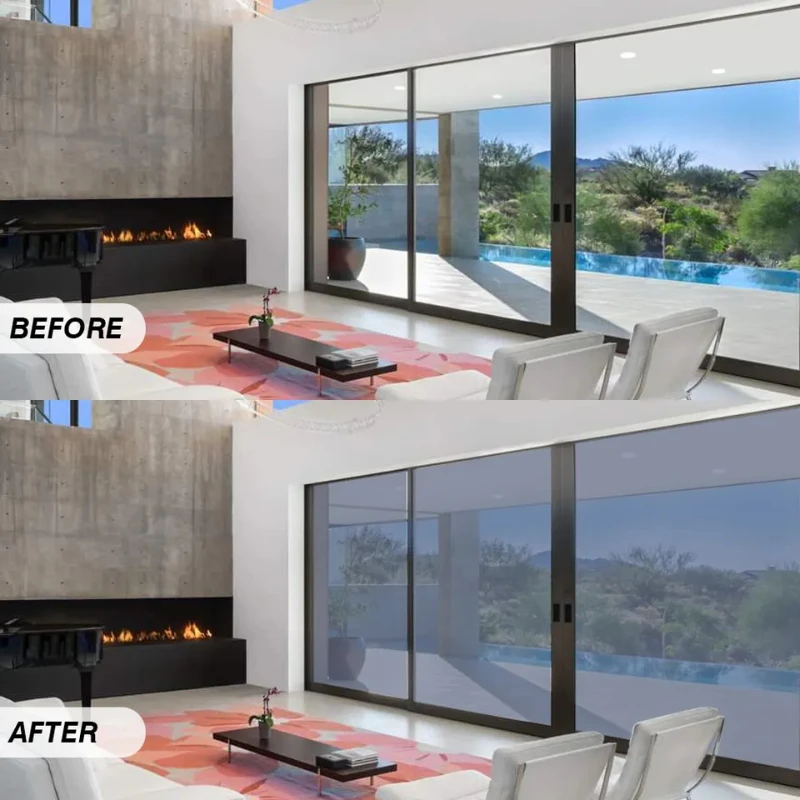 Window Film Mirror Window Film One Way PET Sun Blocking Reflective Self Adhesive Solar Film Heat Control Privacy UV Protection
