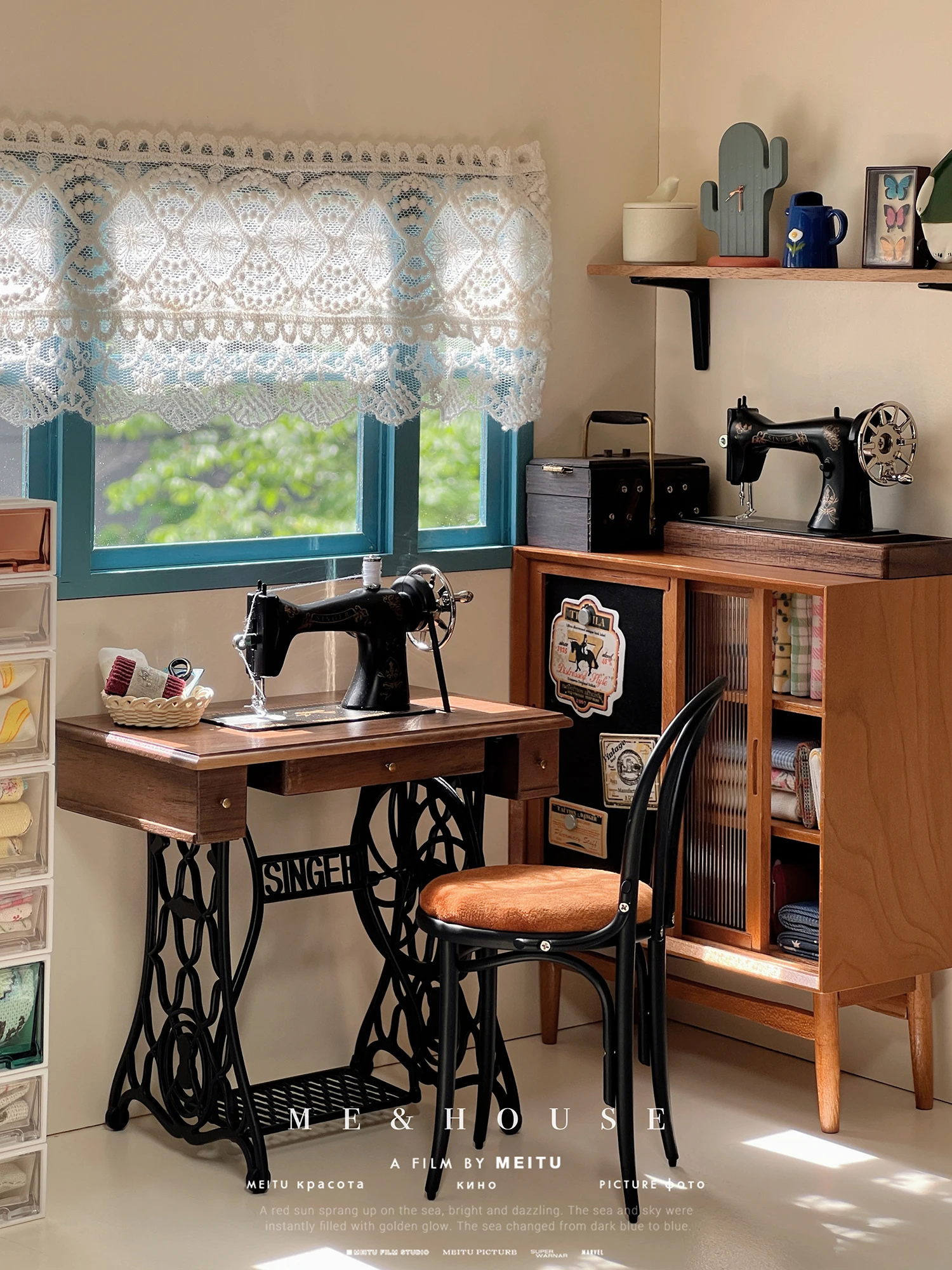 1/6 doll house model furniture accessories mini model tailor toy sewing machine model（Can be freely combined and matched） 3