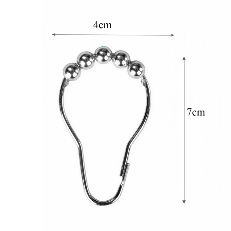 12pcs Shower Curtain Hooks Shower Rod Hook Rust-proof Iron Rings for Curtain Bathroom Rods Bathroom Accessories multifunctional hooks heavy duty hooks suction cup hook self adhesive wall hooks self adhesive hooks wall mounted basin hook kitchen hook shower curtain clips home storage accessories bathroom organizer