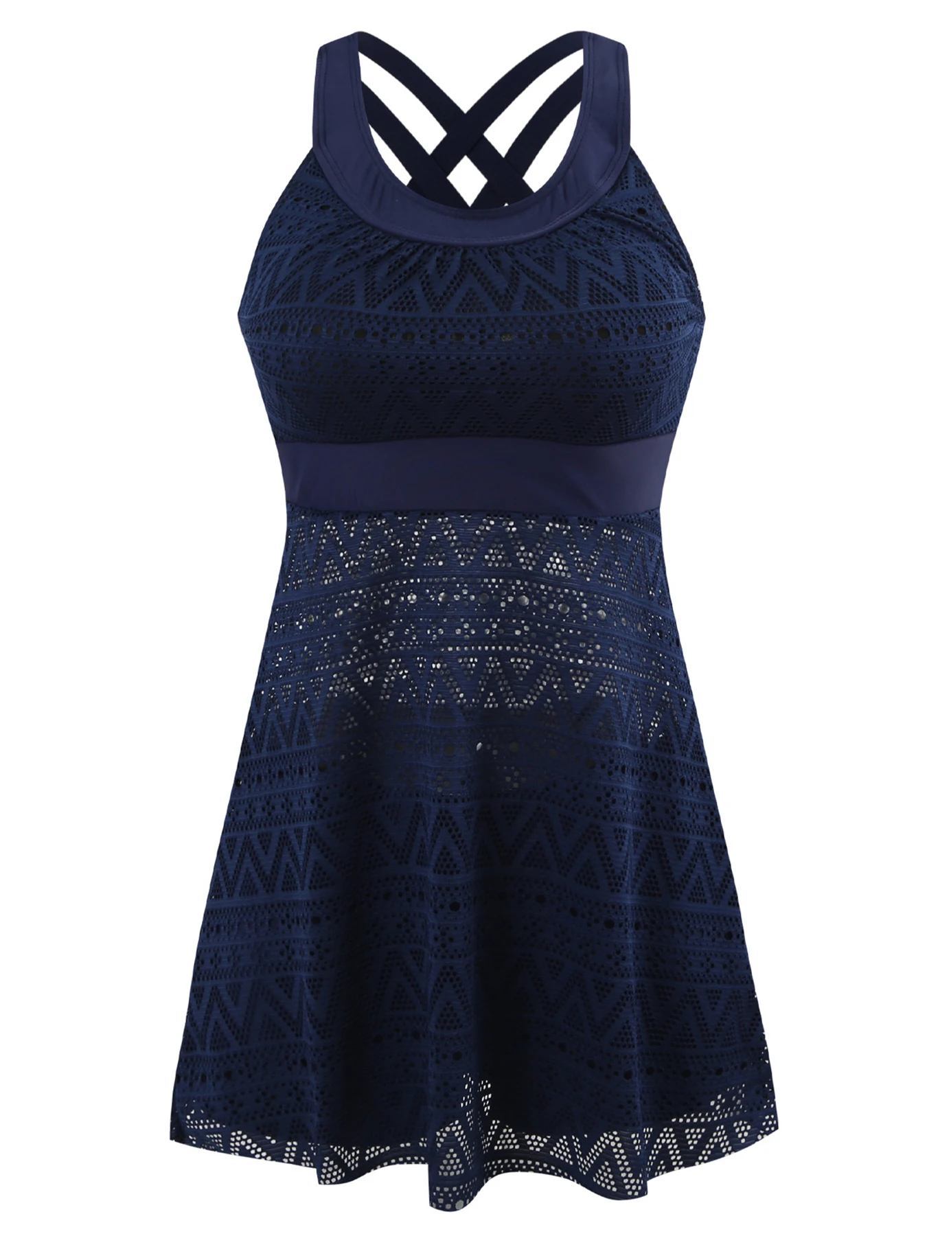 2025 New Sexy Lace Mesh Tankini Swimsuits Mid Waist Swimwear Women Swimsuit Female Cross Back Bathing Suit Summer Beach Wear XXL 5 2025 New Sexy Lace Mesh Tankini Swimsuits Mid Waist Swimwear Women Swimsuit Female Cross Back Bathing Suit Summer Beach Wear XXL 5