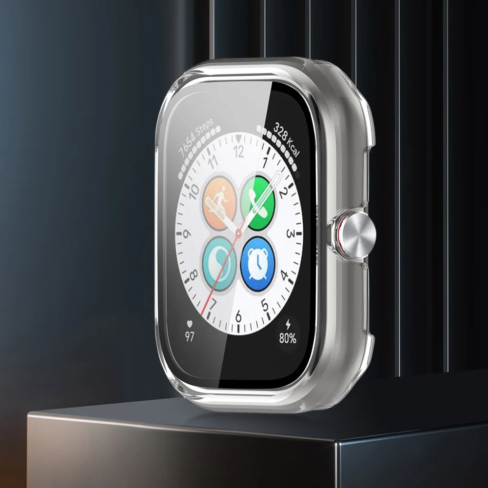 Durable PC Watch Case with Tempered Glass Screen Protector, Dustproof and Anti-Scratch