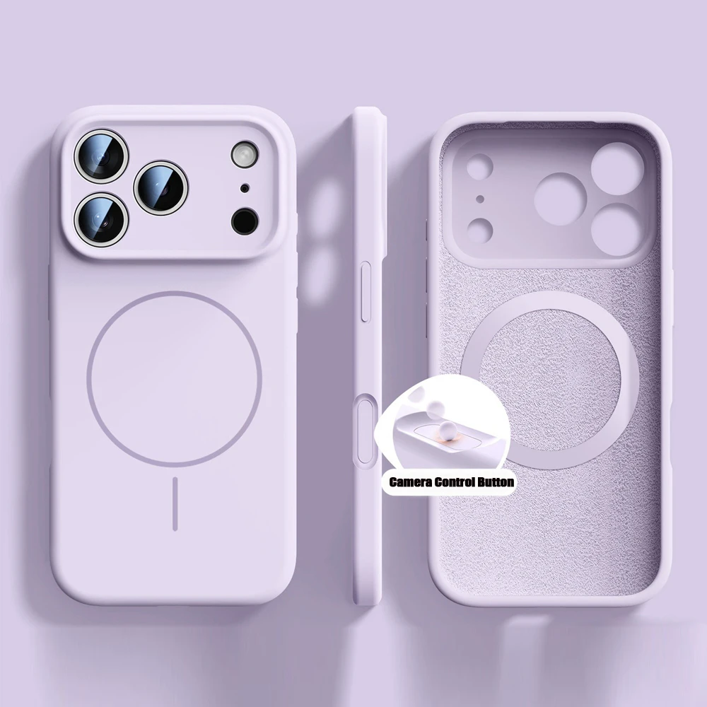 ตัวเลือกสินค้า เคสซิลิโคนเหลวสีส้มสำหรับ iPhone 17 Pro Max พร้อมชาร์จ Magsafe