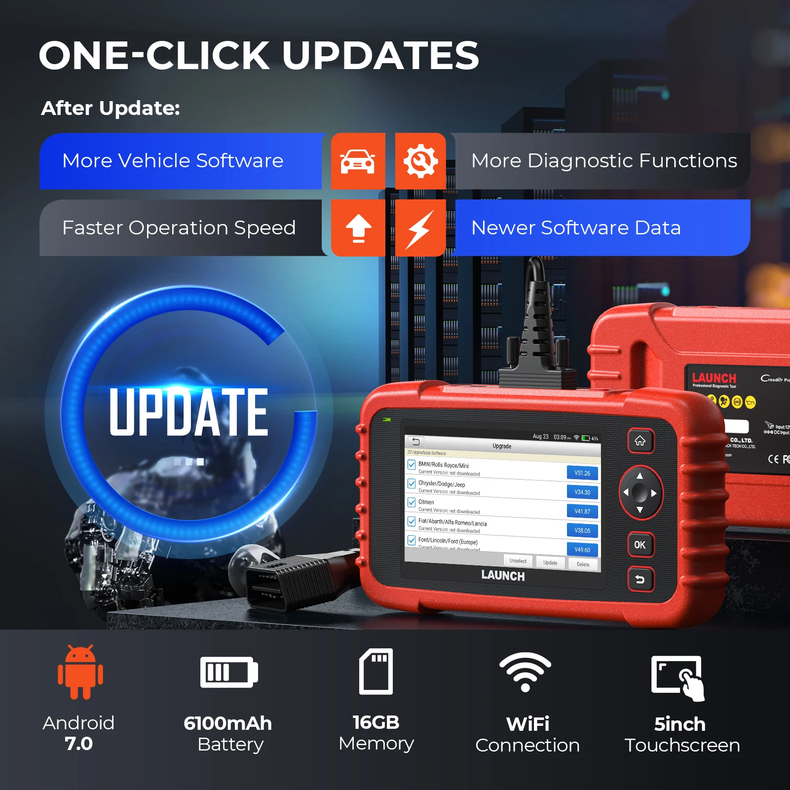 New Launch CRP129X PLUS Scanner Professional Automotive Scanner OBDII Scanner All System Diagnosis Obd2 Functions 6