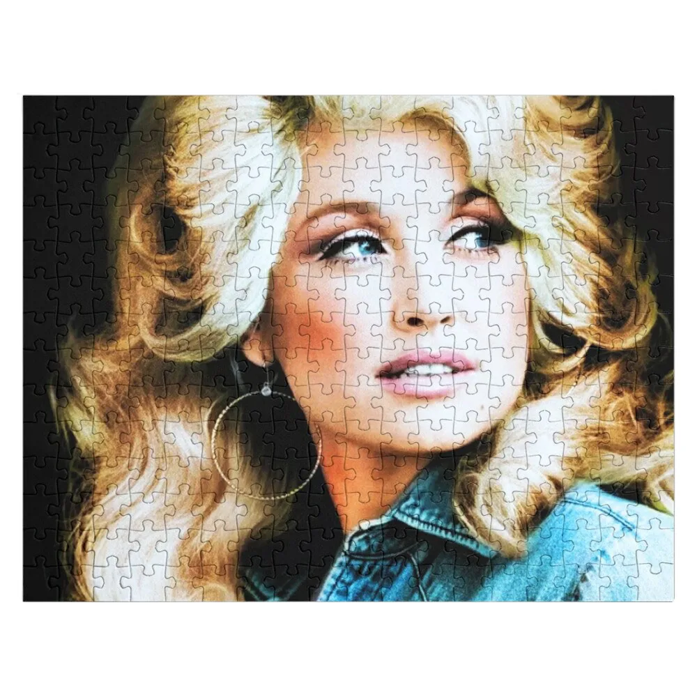 

young dolly parton colour 2020 Jigsaw Puzzle Wooden Name Puzzle Custom Wooden Puzzle