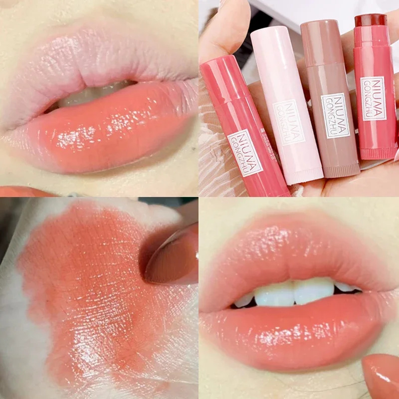 

3 Colors Colored Lip Balm Moisturizing Anti-cracking Rose Black Tea Lipstick Primer Nude Makeup Jelly Tinted Lip Gloss Lip Care