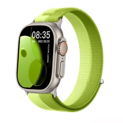 Sport Nylon Loop Strap for Smartwatch - Durable and Adjustable Band Bracelet (Feather Green)