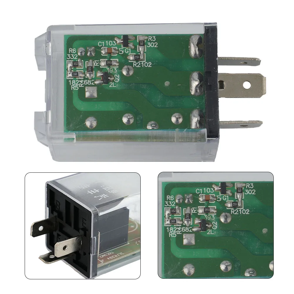 

Motorcycle LED Flasher Relay 12V 3Pin Universal Electronic Turn Signal Rate Control Blinker Relay 180W LED Turn Signal Light Kit