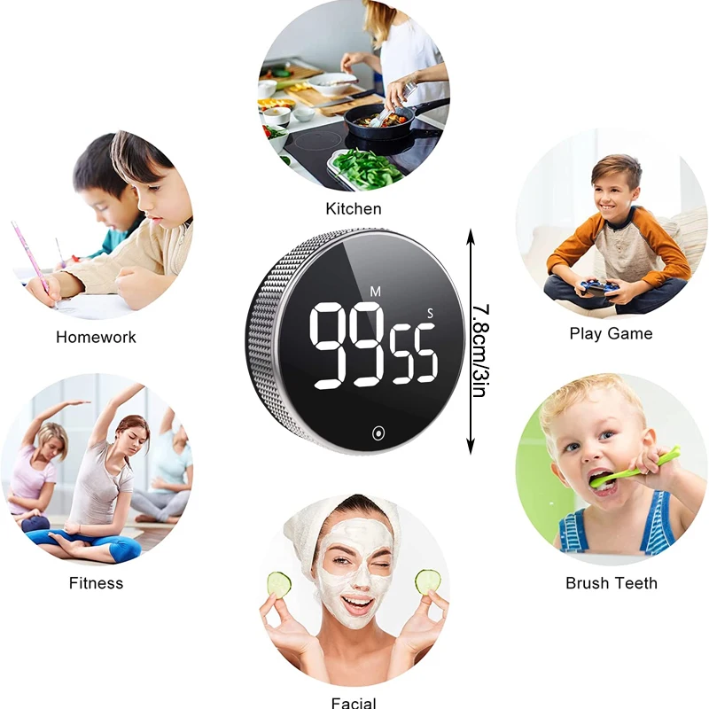 Buy Wholesale China Smart Touch Screen Lcd Display Magnetic Digital Kitchen  Countdown Timer Small Digital Alarm Timer & Timer at USD 1.6