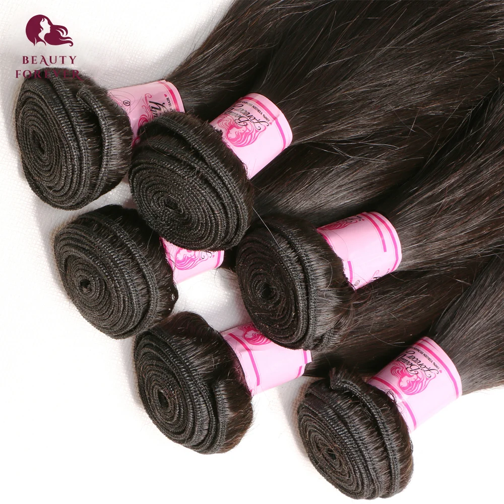 12A Grade Bone Straight 100% Human Hair Bundles 4PCS/LOT Double Drawn 8-30 inches Raw Hair Weave Extensions Beauty Forever