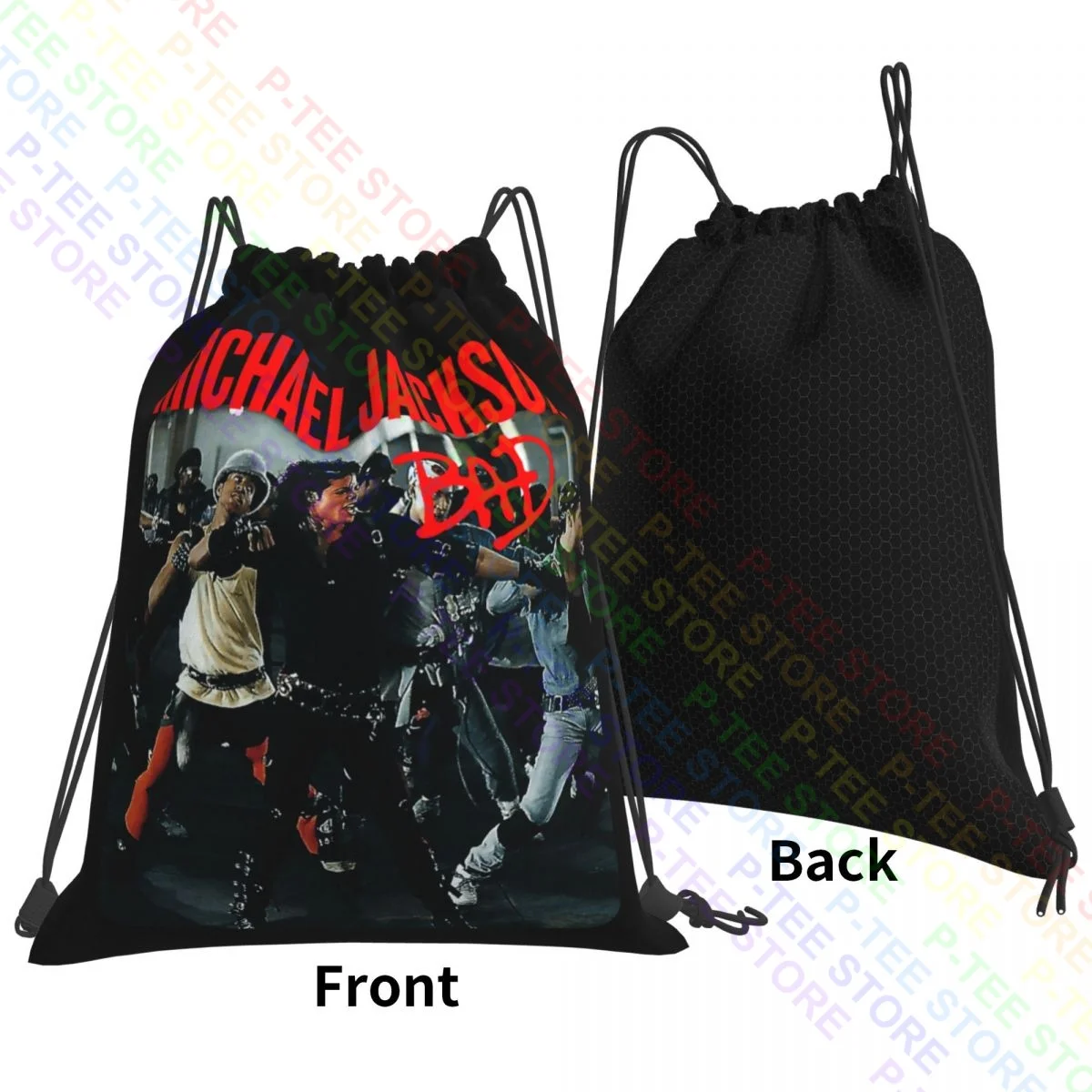 Michael Jackson Video Scene Bad Drawstring Bags Gym Bag Newest