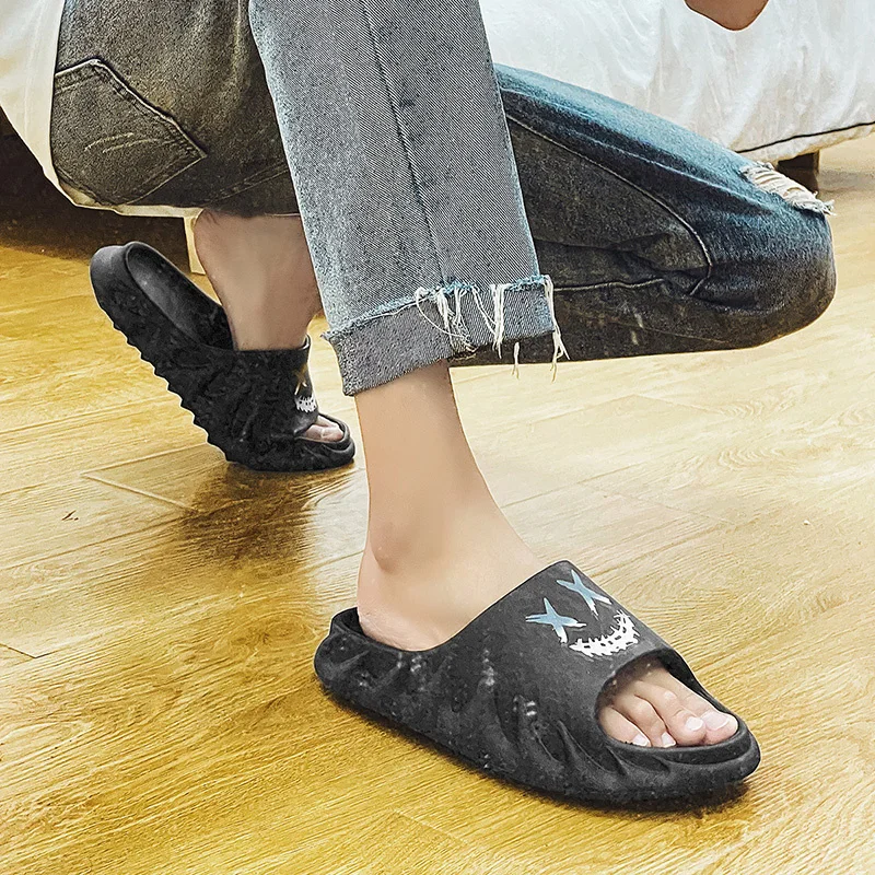 Hausschuhe für Damen und Herren, rutschfest, rutschfest, Sommer-Hausschuhe, bequem, mit dicker Sohle, für drinnen und draußen_voghion.com