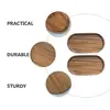 2 Pcs Acacia Solid Wood Tray Decorative Storage Container Food Wooden Pallets Confectionery Plate Dumpling Bread Bowl 1