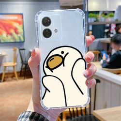 Charming Cartoon Clear Phone Case - Transparent Protective Cover - Moto E32 4G (SJFS - 238)