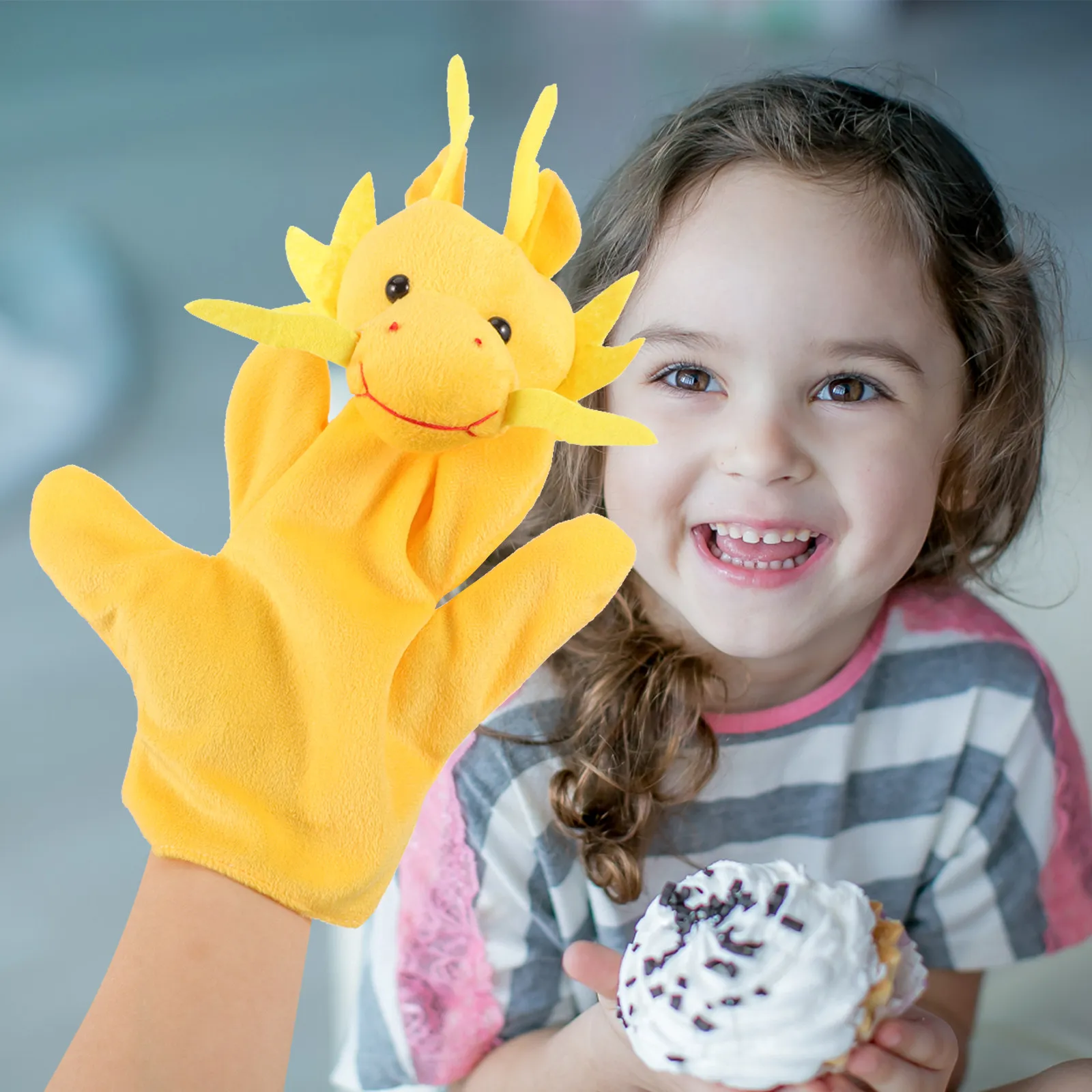 2Pcs 동물 손 인형 어린이를위한 귀여운 대화 형 스토리 텔링 인형 어린이를위한 조기 교육 부모 자녀 선물 인형