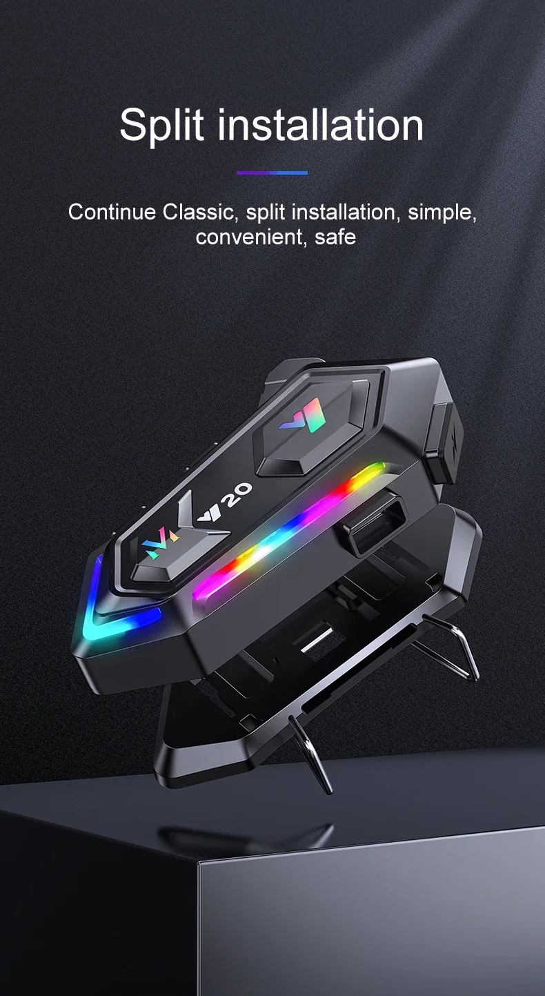 Bluetooth Headset Für Motorradhelm Kabellos Wasserdicht Rgb_voghion.com