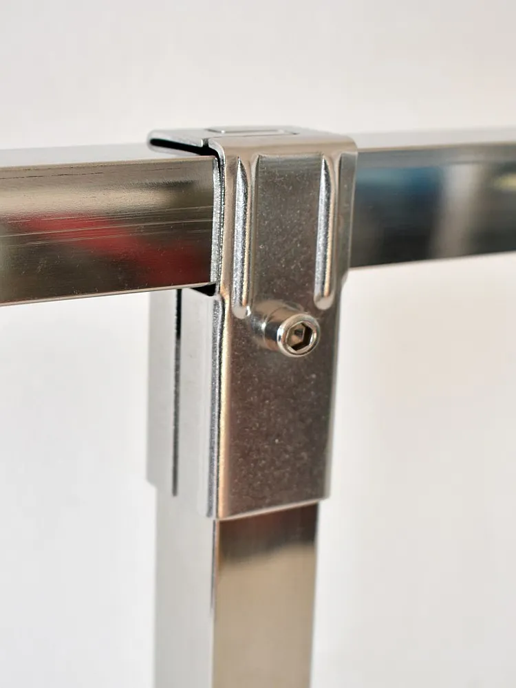 TA-VIGOR 4 stuks U-vormige connectorbeugel, 60 mm x 60 mm roestvrij stalen beugel roestvrij stalen buisklem, Heavy Duty buisklemmen voor deur gesloten bar houder stut, buisbuisdraad bevestiging
