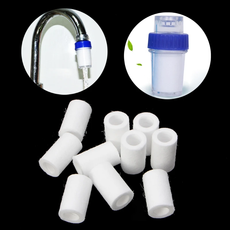 

10 Pcs PP Cotton Filter Replacement Water Filters Faucet Tap Filter Easy to Replace