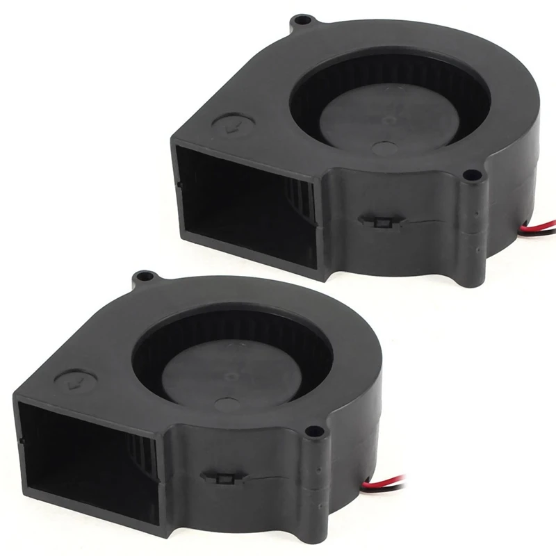 

2Pcs 75 Mm X 30 Mm 2 Pin DC 12 V Brushless Fan PC Computer Cooling Fan