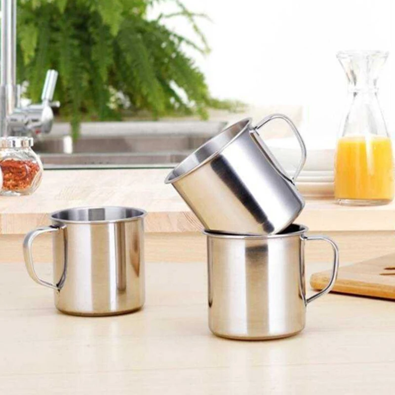 1/3/6pcs Mug Coffee Cup Water Cup Teacup Outdoor Camping Hiking Tea Mug Stainless Steel Office School Gift Useful coffee cup tea cup coffee mug