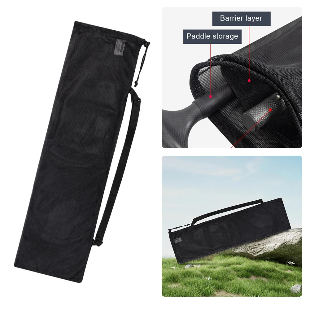 Mesh Paddle Storage Bag with Adjustable Strap Kayaking Paddle Transportation and Storage Bag Canoe Paddles Organizer