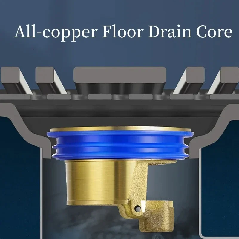 Floor Drain Core All Copper Odor Proof Drain Guard Sewer Backflow Preventer Deodorization Plug Hair Stopper