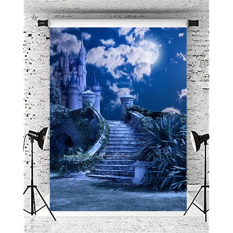

SHENGYONGBAO Halloween Backdrop Photography Forest Cemetery Scene Fairy Tale Shoot Photo Studio Background Photocall WS-23