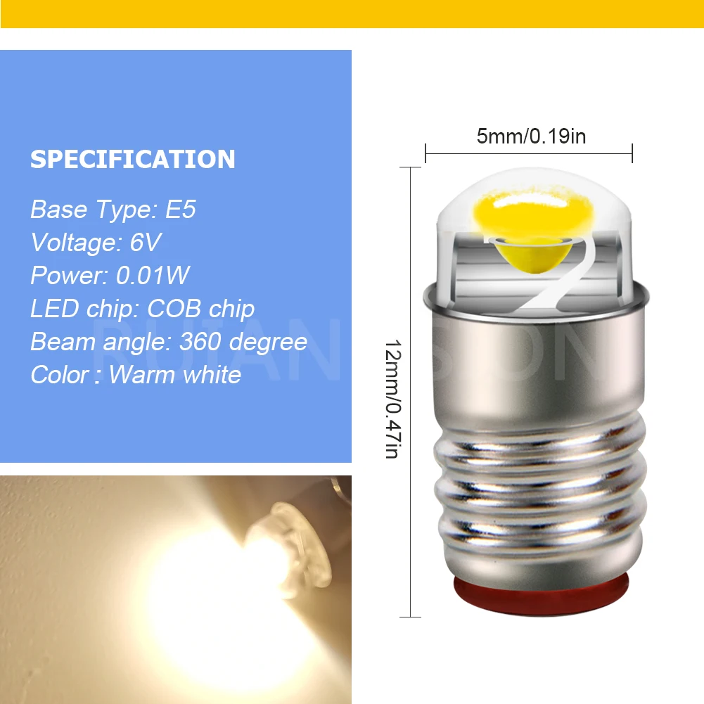 Рисунок 3 - винтовая E5 LED6V мини маленькая Бытовая лампа