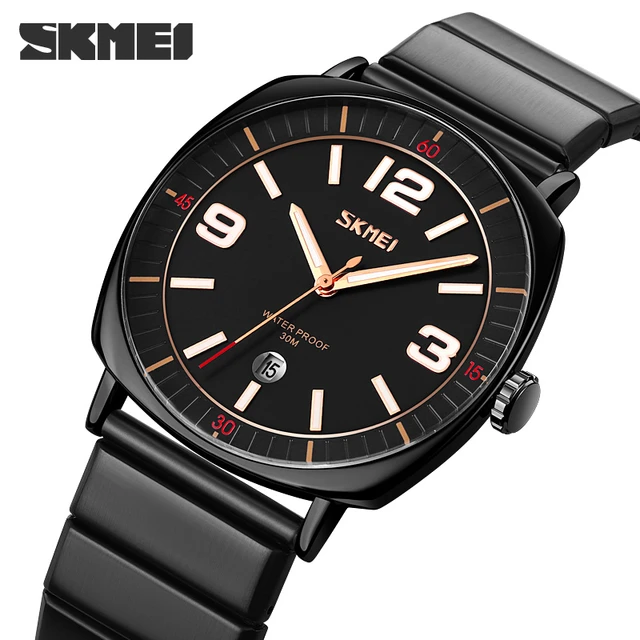 Cheap SKMEI Digital Watch Men Quartz Sport Watch Luxury Business Stainless  Steel Strap Men Watches