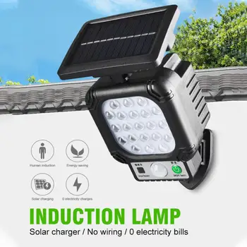 COB/LED 야외 태양 빛 방수 인간의 유도 거리 램프 PIR 모션 센서 보안 조명 정원 태양 거리 빛