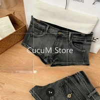Harajuku Women's jeans Shorts y2k Grunge Vintage streetwear beach jorts clothes 2000s Denim Hot Pants Japanese 2025 summer - Image 4