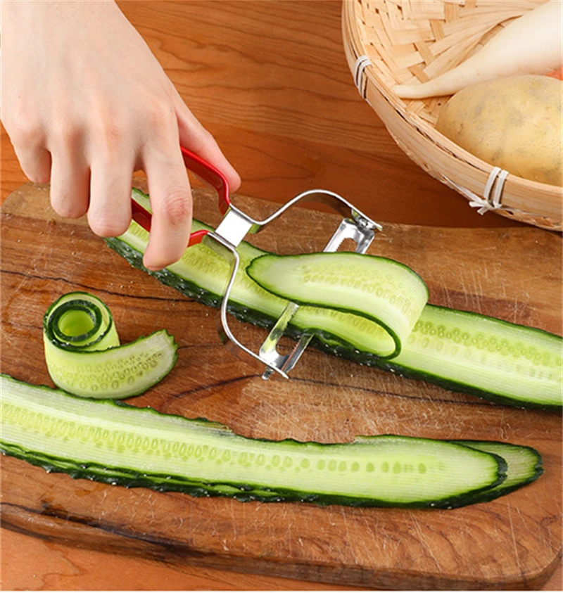 Description Picture 4 of itemWide Mouth Stainless Steel Cabbage Grater with Silicone Handle Vegetable Potato Shredder Peeler Slicer Cutter Kitchen Gadgets