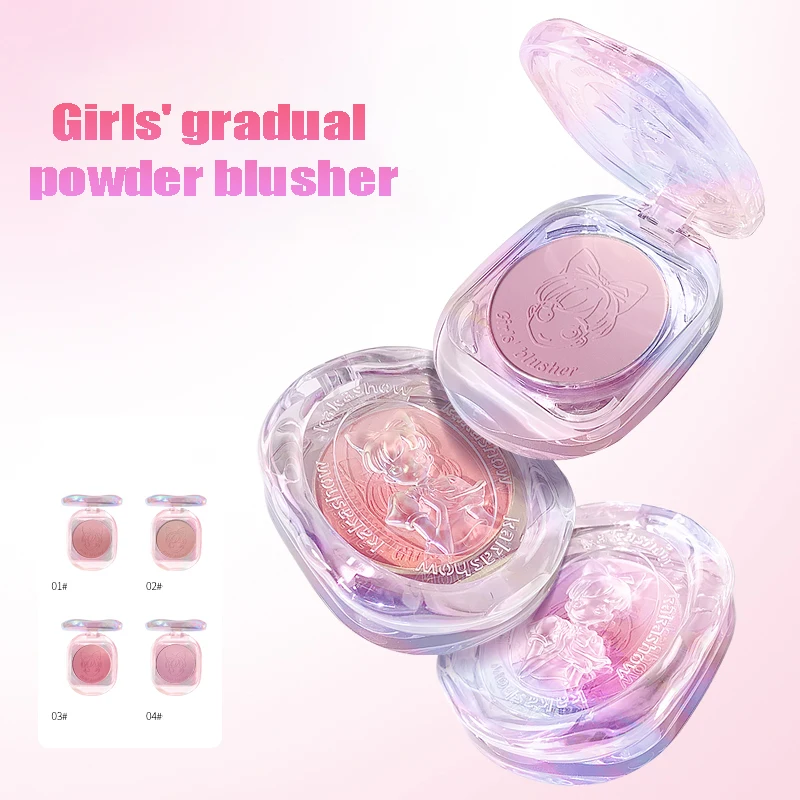 powder blusher girls gradual palette crystal shell cosmetics