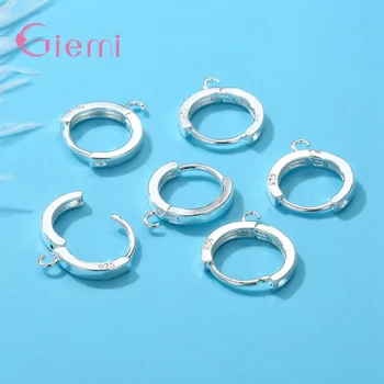 1 paio di orecchini in argento sterling 925 accessori moda semplice fai da te per le donne orecchini a cerchio risultati dei gioielli 1