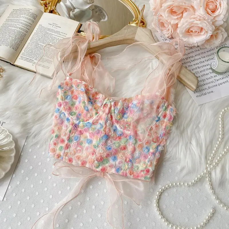 

New Women's Tank Top Solid Color Fashion Versatile Hot Sale Vest with Diamond Bra Top Wearing style suspenders