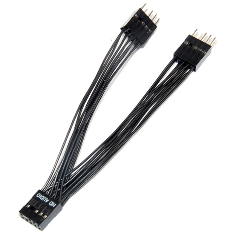 

9Pin for HD 1 Female to 2 Male Splitter Y Cable Wire for Motherboard P9JB