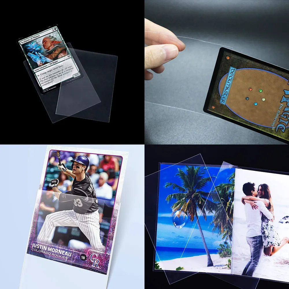 Game Card Sleeves Protector 100Pcs/Pack Transparent Storage Bags Magic Board Playing Tarot Protector Covers For Kids Toy Gifts