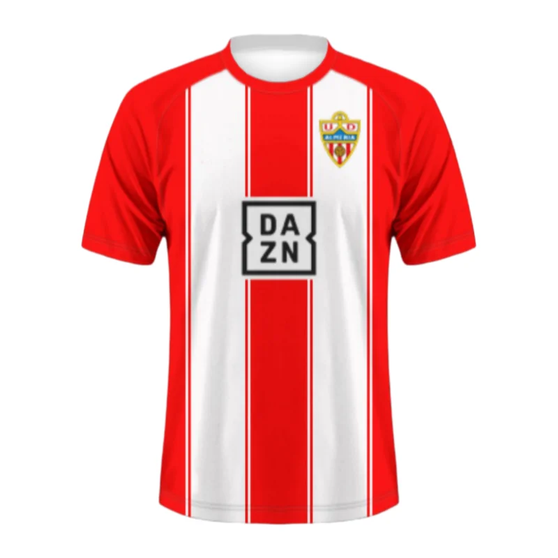 축구 유니폼 UD 알메리아 24-25 홈 키트 3D 프린팅 성인 아동 애슬레저 티셔..