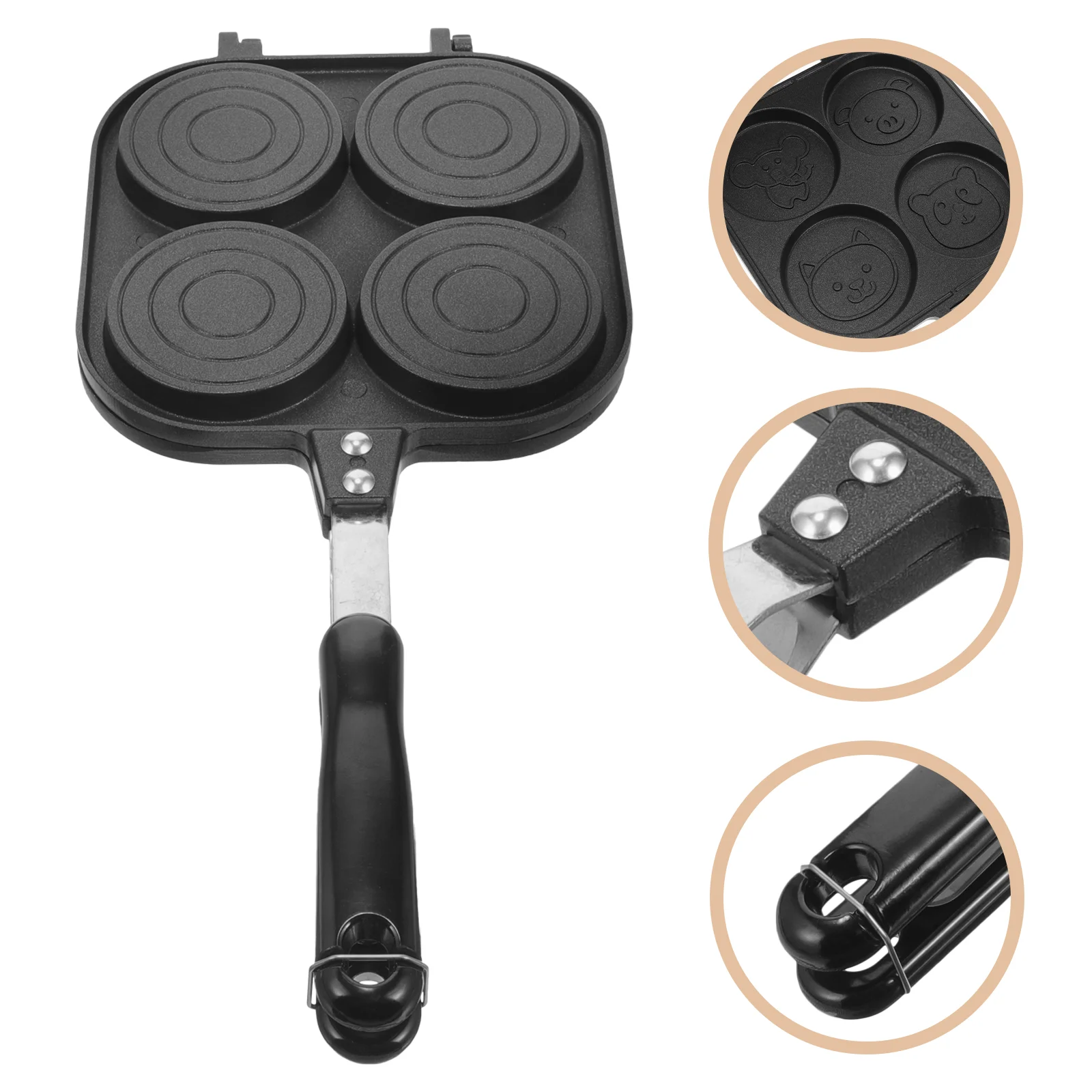 

Frying Pan Non-stick Frying Pan Breakfast Skillet Pan Double-side Frying Pan Non-sticking Pot for Kitchen Hotel Restaurant