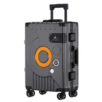 Fashion Aluminum frame travel luggage silent large-capacity trolley suitcase 20 inch suitcase carry on 24 inch password box