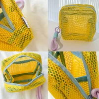 Sac de rangement Dopamine à la mode, voyage d'affaires, sac de maquillage Portable en maille de grande capacité, rouge à lèvres, écouteurs, porte-monnaie 5