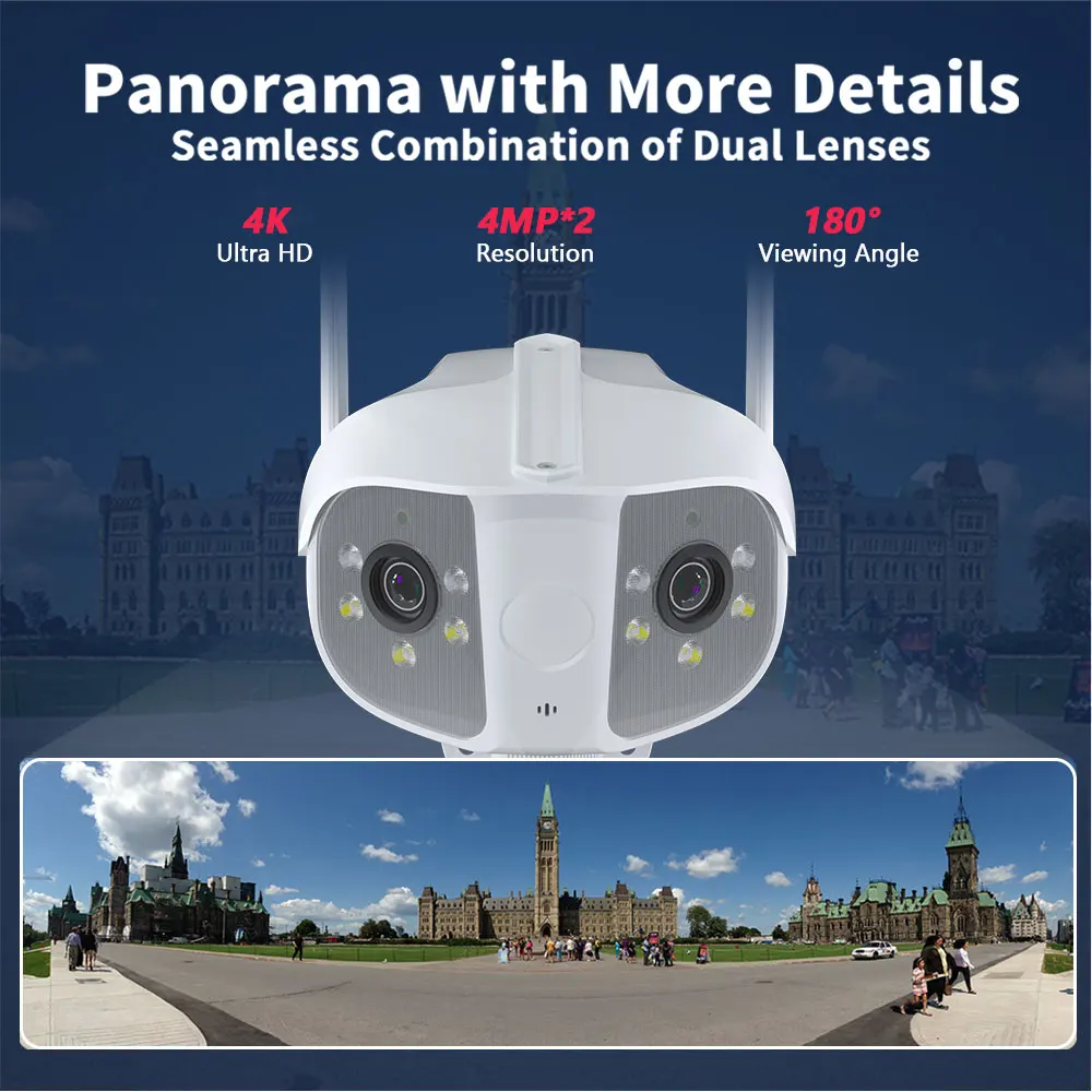    180   IP ī޶, Ai ΰ , ߿ 4MP Ʈ ÷ ߰ ð  ī޶, IPC360, 8MP, 4K