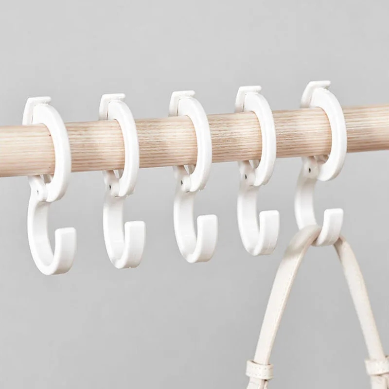 

2/4pcs Practical S Shape Hooks for Hanging Coat Hanger Clip Rail Crossbar Desk Hook Home Organizer