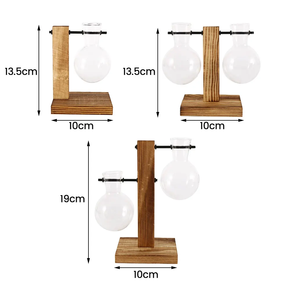 Elegant Glass Planter Vase - Indoor Desk Decor & Gardening Gift
