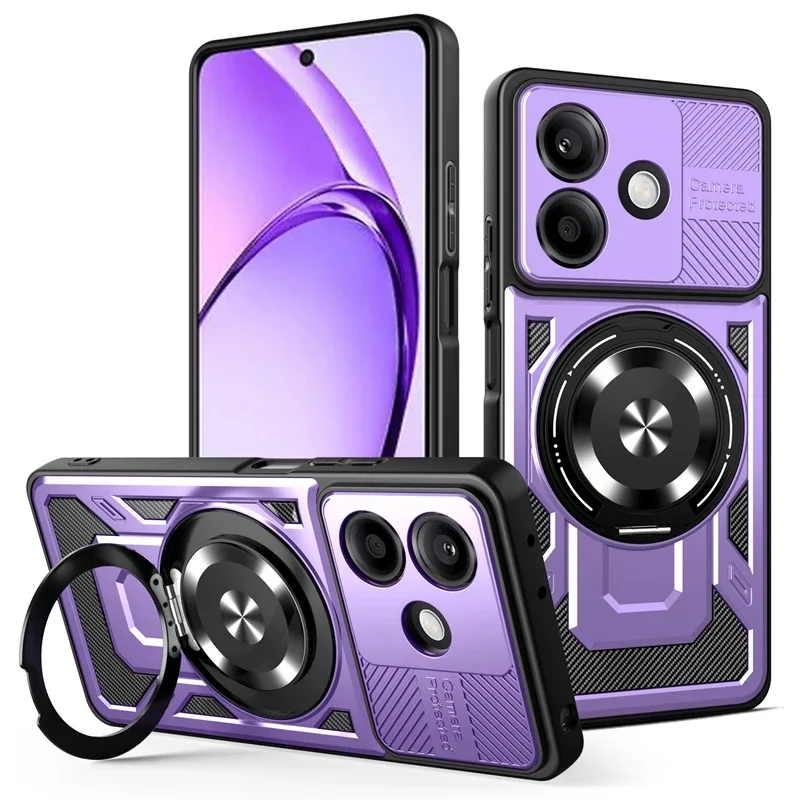 Shockproof Armor Magnetic Ring Stand Phone Case with Magsafe Wireless Charging Compatibility