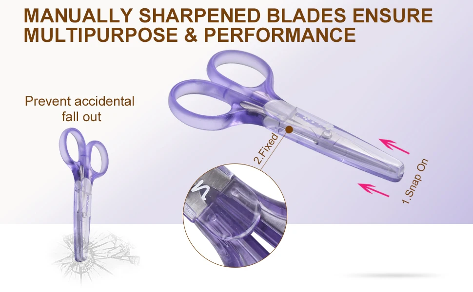 Description Picture 4 of item4 in Stainless Steel Detail Craft Scissors Set with Safety Cap for Scrapbooking Paper Cutting Sewing Embroidery Quilting