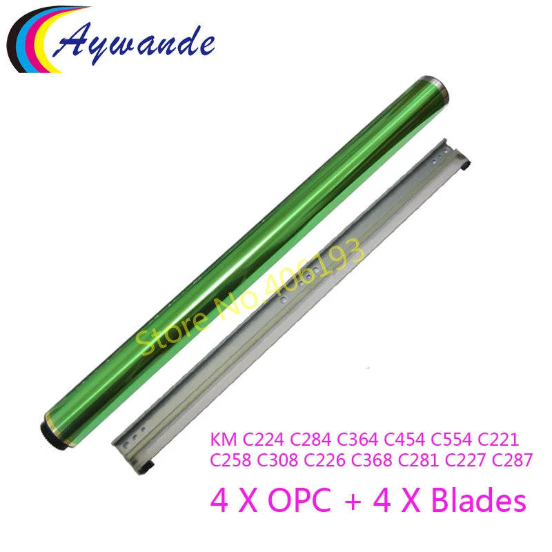 4 Sets x OPC Drum Cleaning Blade for Konica Minolta C224 C284 C364 C454 C554 C221 C258 C308 C368 C281 C227 C287 C367